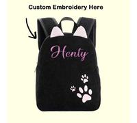 Shein Mochila de vuelta al colegio para niños de 3 a 6 años - Bolsa de animales de pana personalizada con bordado del nombre, artículo esencial y lindo para