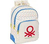 Shein Mochila Doble Adapt.Carro Benetton Topitos 32x15x42 cm Mochilas Escolares Producto Oficial ✔Entrega 24/48h en España ( Peninsula )