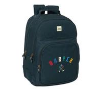 Shein Mochila doble Harper & Neyer adaptable a trolley con doble compartimento principal y cierre con cremallera - Mochila doble con base reforzada y asas a