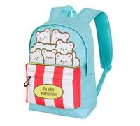 Shein Mochila escolar para niños con estampado de oso de palomitas de maíz, 44x31x18 cm, ¡Oh My Pop!