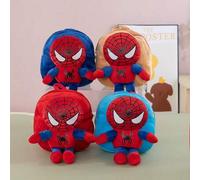Shein Mochila escolar pequeña de peluche de Spider-Man de Marvel, bolso de hombro de dibujos animados lindo