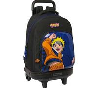 Shein Mochila Grande Con Ruedas Naruto "ninja" - Mochila Escolar Licencia Oficial - Diseño Ergonómico - Amplio Espacio De Almacenamiento - Bolsillos Multifu