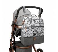 Shein Mochila Grande De Pañales Con Capacidad Para Múltiples Funciones De Viaje Para Mamás Con Cochecito, Comedor Al Aire Libre, Preservación E Aislamiento