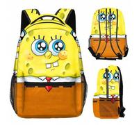 Shein Mochila impresa con diseño de dibujos animados del personaje de SpongeBob SquarePants para hombres y mujeres