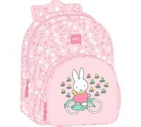 Shein Mochila Infantil Adaptable a Carro Miffy "Flores" Con Espalada Acolchada y Transpirable - Mochila Escolar Con Tirantes Ajustables y Asa Superior, Comp