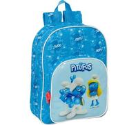 Shein MOCHILA INFANTIL ADAPTABLE CARRO LOS PITUFOS - Mochila Licencia Oficial Personajes Favoritos Duradera y Resistente - Diseño Colorido y Atractivo -Lice