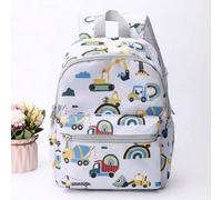 Shein Mochila Infantil Con Diseño De Excavadora Y Automóvil De Ingeniería Para Niños Y Niñas De 3 A 6 Años, Para Jardín De Infancia, Primaria Y Secundaria