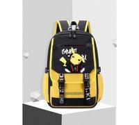 Shein Mochila infantil de Pkemon impresa en 3D para niños y niñas de 1º a 6º grado, con protección de espalda de gran capacidad y reducción de carga