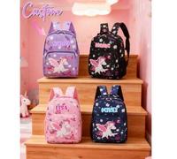 Shein Mochila mini linda con un adorable patrón de mariposa y lazo de unicornio, personalizable con tu nombre. Ideal para volver a la escuela, mochila de mo