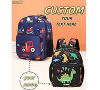 Shein Mochila mini personalizada con tu nombre o saludos festivos. Crea una mochila única y exclusiva. Mochila de estampado de unicornio, dinosaurio, excava