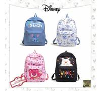 Shein Mochila oficial de dibujos animados Disney 1 pieza con licencia oficial | Mochila con diseño de Disney /Winnie the Pooh/Stitch de gran capacidad con c