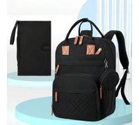 Shein Mochila para pañales: bolsa de pañales multifuncional para bebé con cambiador, porta biberones aislante y caja para chupete, bolsa de pañales, cuna pl