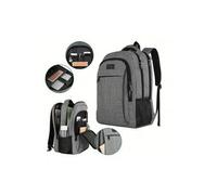 Shein Mochila para portátil de 17 pulgadas para hombre, grande, impermeable, con puerto de carga USB, antirrobo TSA, para viajes, trabajo, escuela, para ado