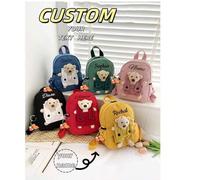 Shein Mochila personalizable con nombre o saludo festivo. Personaliza tu propia mochila de mini oso de peluche de dibujos animados, que se puede usar como b