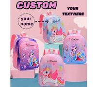 Shein Mochila personalizada, imprime tu nombre o saludos festivos. Crea tu propia mochila exclusiva. Estampados de sirena y unicornio a la moda y lindos, di