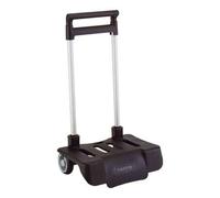 Shein Mochila plegable negra tipo trolley, resistente y ligera | Mochila trolley con asa telescópica ajustable, ideal para la escuela y viajes, decoración d