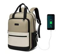 Shein Mochila portátil grande mujer impermeable 15,6 pulgadas para profesoras alumnas estudiantes con salida auriculares puerto carga USB antirrobo trabajo