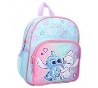 Shein Mochila Stitch Infantil, Bolsillo Frontal, Bolsillo Lateral, Acolchada, Licencia Oficial 100%, Color Rosa y Azul, 29 x 23 x 8 cm, Kiglam. Envios 24-48