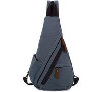 Shein Mochila unisex para el pecho, para hombre y mujer, bolso bandolera de lona, para negocios, colegio, ciclismo, camping, viajes, mochilas de día