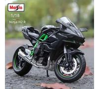 Shein Modelo a escala 1:18 de la motocicleta Kawasaki H2 R - Juguete de coleccionista de aleación de acero para entusiastas del deporte, KAWASAKI