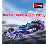 Shein Modelo de auto de carreras de aleación Bburago 1:43 Alpine A523 F1 Fórmula Uno