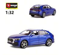 Shein Modelo de coche a escala 1:32 BURAGO Audi RSQ8 de aleación metálica fundida, juguete de coche para niños, adorno de coleccionista, juguete de coche de