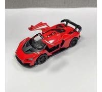 Shein Modelo ornamental de supercoche a escala 1:43, coche de aleación, modelo de vehículo de fundición a presión, con funcionamiento de retroceso, artesaní