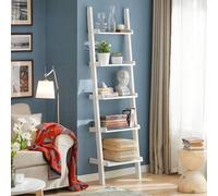 Shein Moderna Estantería Escalera con Cinco Estantes Estante de Pared en Color Blanco, FRG17-W,ES Muebles de Oficina en Casa, Mobiliario de estudio Negro es