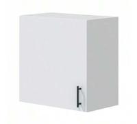 Shein Módulo de Cocina 60 cm Mueble Suspendido Kira Blanco Brillo Estante Fijo Puerta Reversible Cocina Tirador Metálico Negro Kit Montaje Almacenaje Funcio