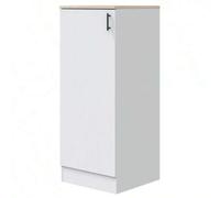 Shein Módulo Inferior Columna de Cocina Kira con 1 Puerta Blanco Brillo y Roble Canadian 3 Estantes 60x148x60 cm Melamina