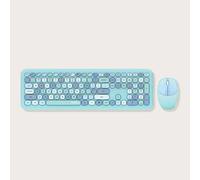 Shein Mofii 666 Set de combo de teclado y ratón inalámbricos, diseño lindo ultra delgado y redondo para escribir en casa y la oficina, compatible con comput