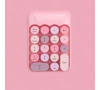 Shein MOFii X910 Teclado inalámbrico digital de 2.4G, teclas redondas retro, silencioso, portátil para computadora portátil, oficina y contabilidad