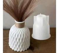 Shein Molde de silicona con efecto de ondas de agua para hacer jarrones DIY, molde de yeso para macetas de flores hechas a mano, molde de artesanía de resin