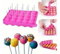 Shein Molde de silicona de 20 cavidades para hacer piruletas, cake pops, chocolate y dulces - Antiadherente, apto para horno, lavavajillas y congelador, acc