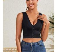 Shein Moldeador con cierre frontal para mujer - Corsé moldeador de cintura entrenador colombiano Shapewear Sujetador para mujeres Control de abdomen Camiset