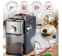 Shein Molinillo de café eléctrico ADLER AD 4448 de 300 W con muelas metálicas, nivel de molienda ajustable de fino a grueso, depósito de granos de 250 g, re