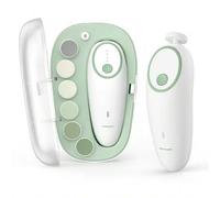 Shein Momcozy Lima de uñas eléctrica para bebés, cortauñas eléctrico inalámbrico suave para bebés, almohadillas de repuesto de 7 puntas