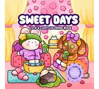 Shein Momentos dulces: Libro para colorear lindo y acogedor para adultos y adolescentes - 40 páginas, papel opaco de 205 g/m² | Escenas de autocuidado imagi