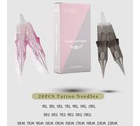 Shein Mona 20 piezas/Caja RL/RS/F Tamaño Gris Cartuchos desechables Profesionales de Aguja de Tatuaje para pluma de Tatuaje de Cartucho