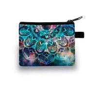 Shein Monedero/cartera de bolsillo con mandalas/meditación, estuche para llaves, monedero con diseño de flores, monedero mini, monedero de monedas, accesori