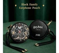 Shein Monedero de Harry Potter, bolsa mini con cremallera estilo vintage para la familia Black, estuche para auriculares, monedero para llaves para ir de pa