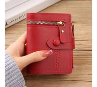 Shein Monedero de mujer de gran capacidad con botón a presión, bolso de embrague plegable multifuncional con múltiples cremalleras y ranuras para tarjetas,