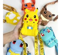 Shein Monedero de silicona de Pokémon con Pikachu, Squirtle, Eevee y talla grande - Billetera linda y duradera para monedas, tarjetas, artículos pequeños, p