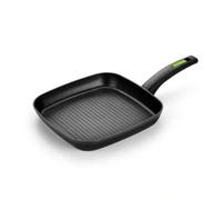 Shein MONIX Green | Grill 28 cm con rayas, aluminio forjado, mango de baquelita termoresistente, apta para todo tipo de cocinas incluida inducción
