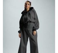 Shein Mono con capucha y cremallera, cintura ceñida, relajado, informal, cápsula básica de armario, ajuste casual para uso diario, invierno, aeropuerto, neg