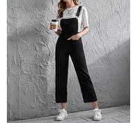 Shein Mono corto de pana con bolsillo delantero