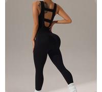 Shein Mono de activewear sin costuras de un solo color, de cuello redondo y espalda descubierta