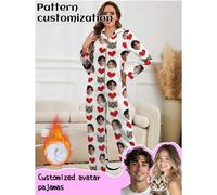 Shein Mono de felpa personalizado, con retratos personalizados de miembros de la familia, mascotas, dibujos animados, temas festivos, gráficos interesantes,