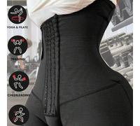 Shein Mono de malla estilo europeo y americano, cinturón de cintura, adelgazamiento del abdomen, levantamiento de glúteos, moldeado corporal, faja reductora