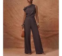 Shein Mono de mujer con textura de lino, cintura fruncida asimétrica, elegante y versátil para 2026 primavera/verano, festival de música, estilo western, nó